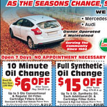10 Minute Oil Change Auto Discount